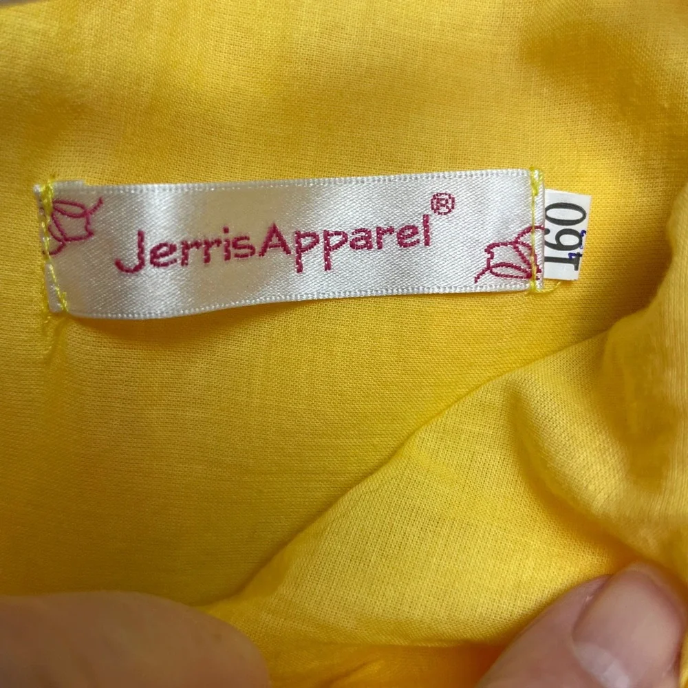 Girls Ruched Princess Gown Size 160/US XL Yellow Belle Costume Gemstone
